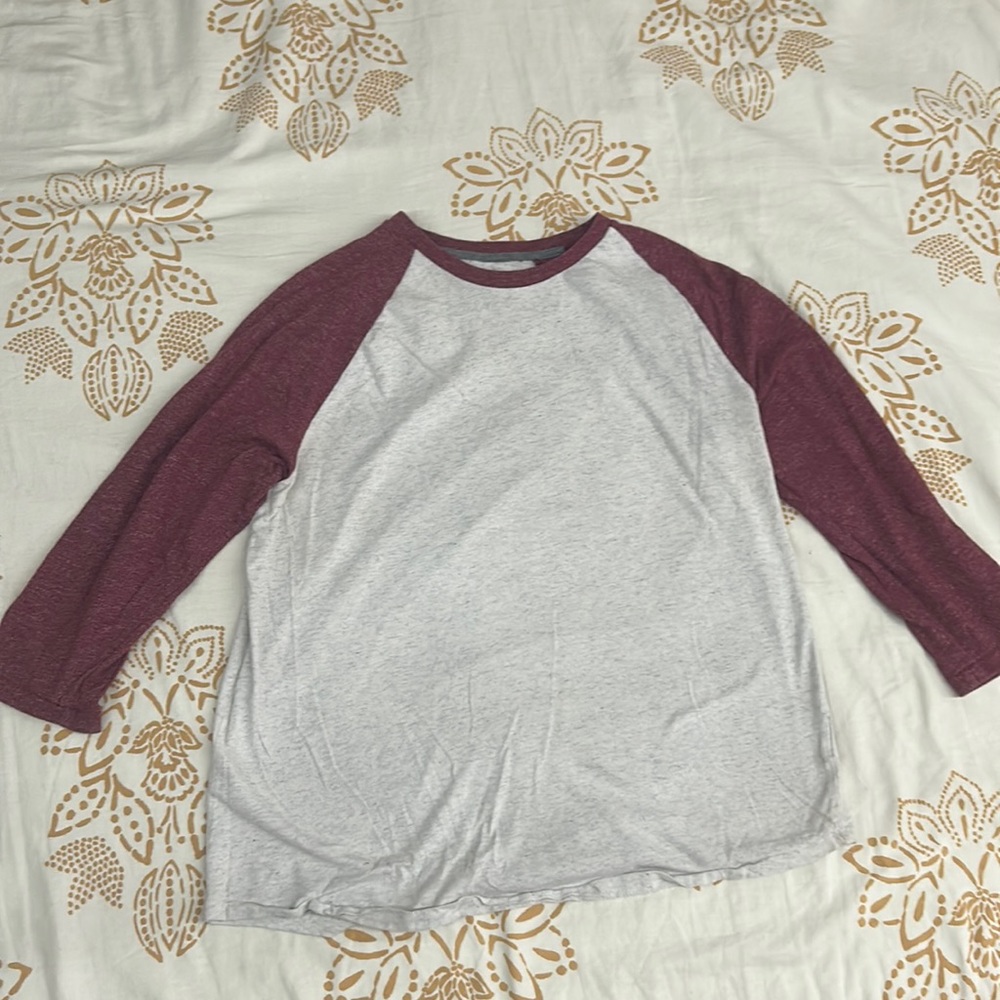Red and White Medium Length Sleeve